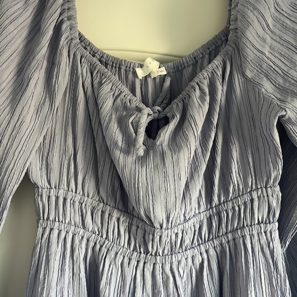 Purple puff sleeve mini dress - Picture 3 of 6